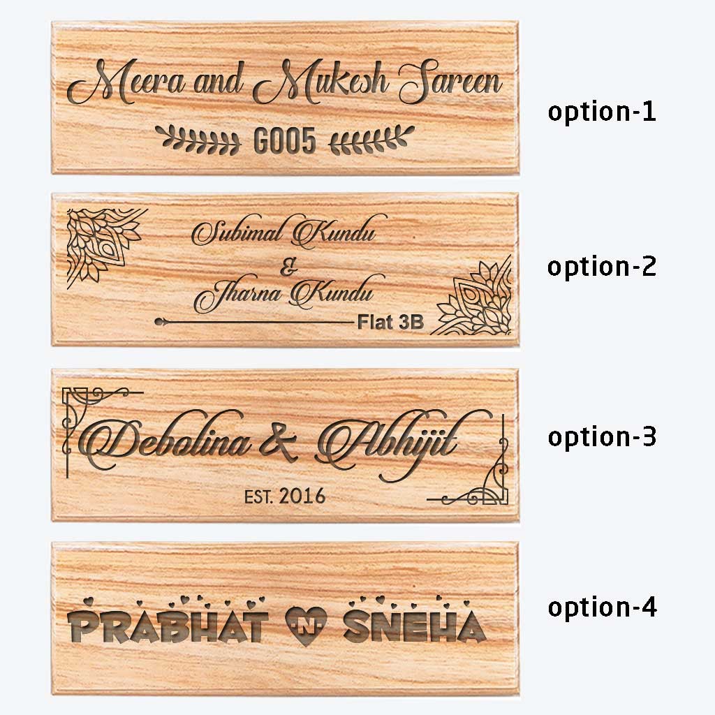 Personalized Wooden Nameplate for Husband & Wife - Image 5
