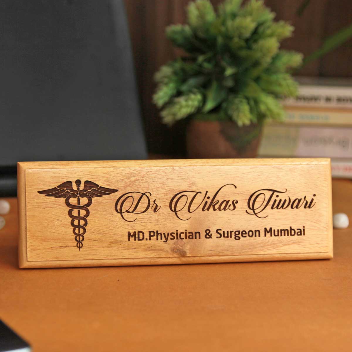 Personalized Wooden Nameplate for Doctors - Image 5