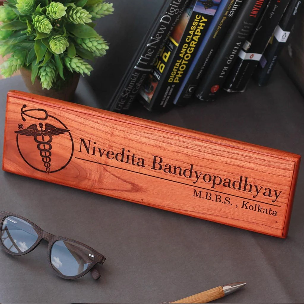 Personalized Wooden Nameplate for Doctors - Image 7