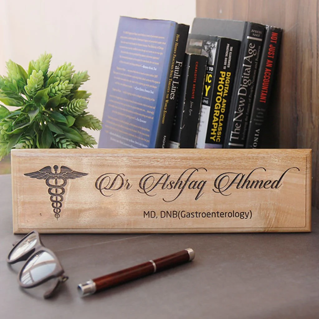 Personalized Wooden Nameplate for Doctors - Image 8