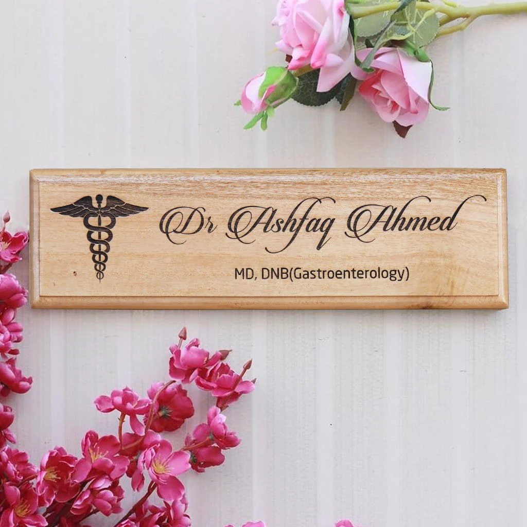 Personalized Wooden Nameplate for Doctors - Image 9
