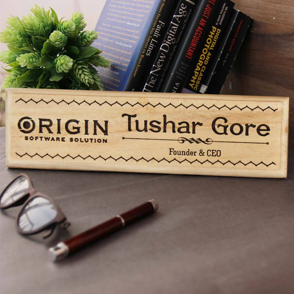 Personalized Wooden Nameplate for Founder Or CEO - Image 2