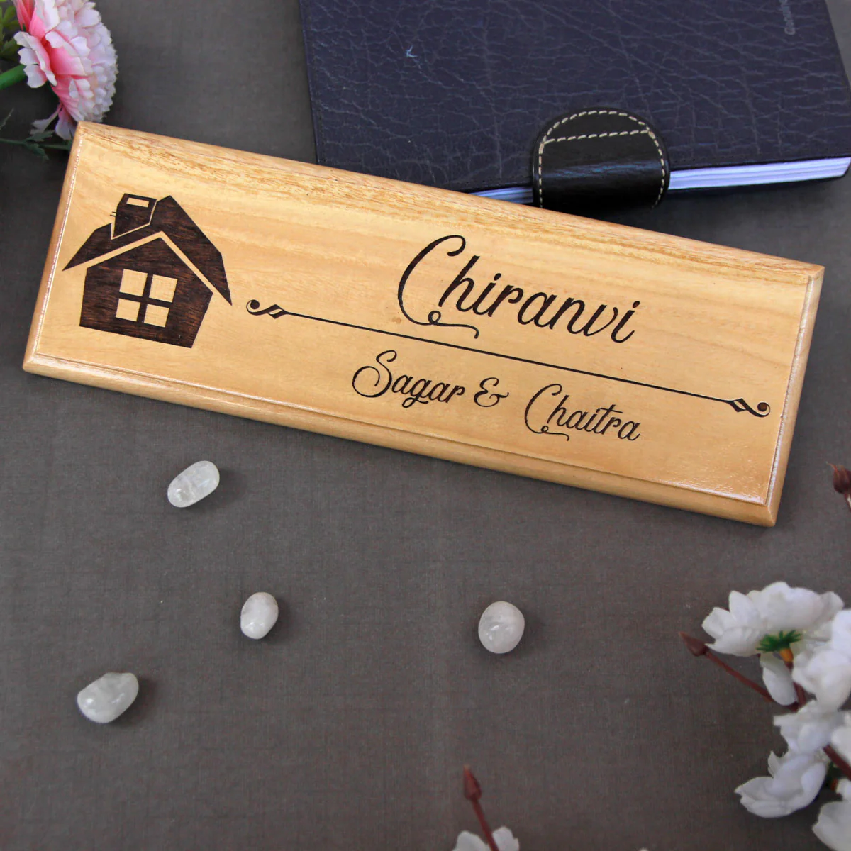 Personalized Wooden Nameplate for Home - Image 2