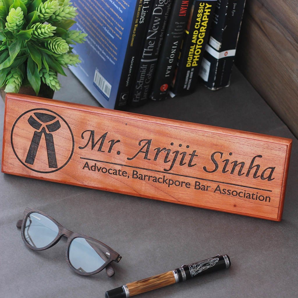 Personalized Wooden Nameplate for Lawyers - Image 2