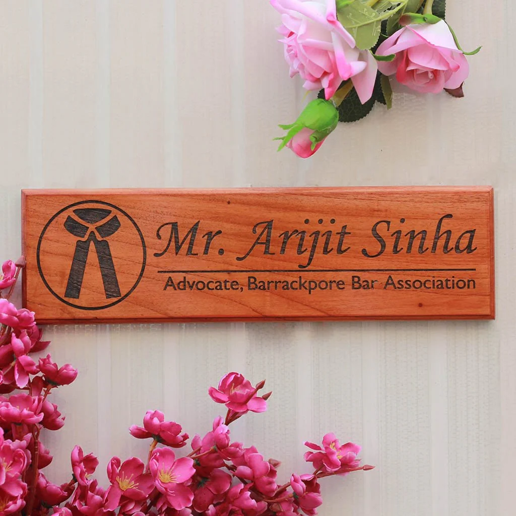 Personalized Wooden Nameplate for Lawyers - Image 3