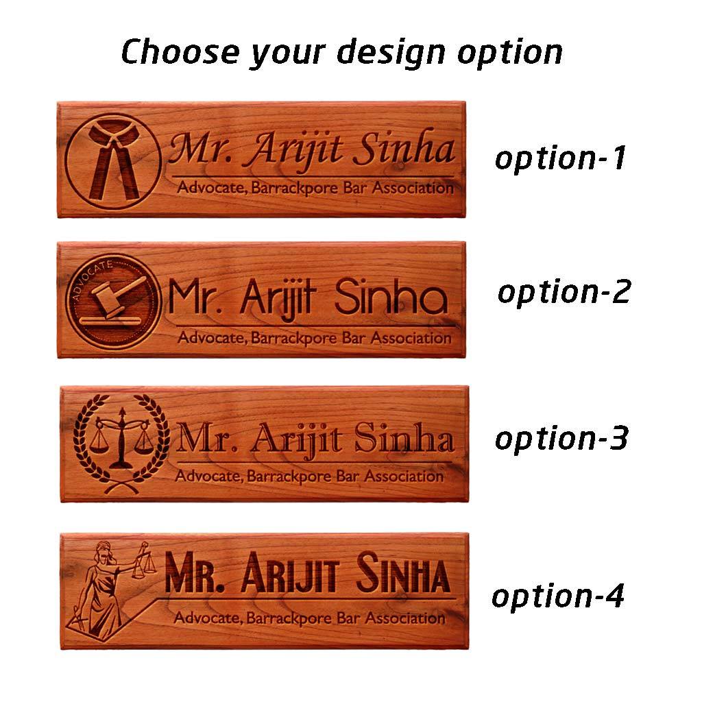 Personalized Wooden Nameplate for Lawyers - Image 4
