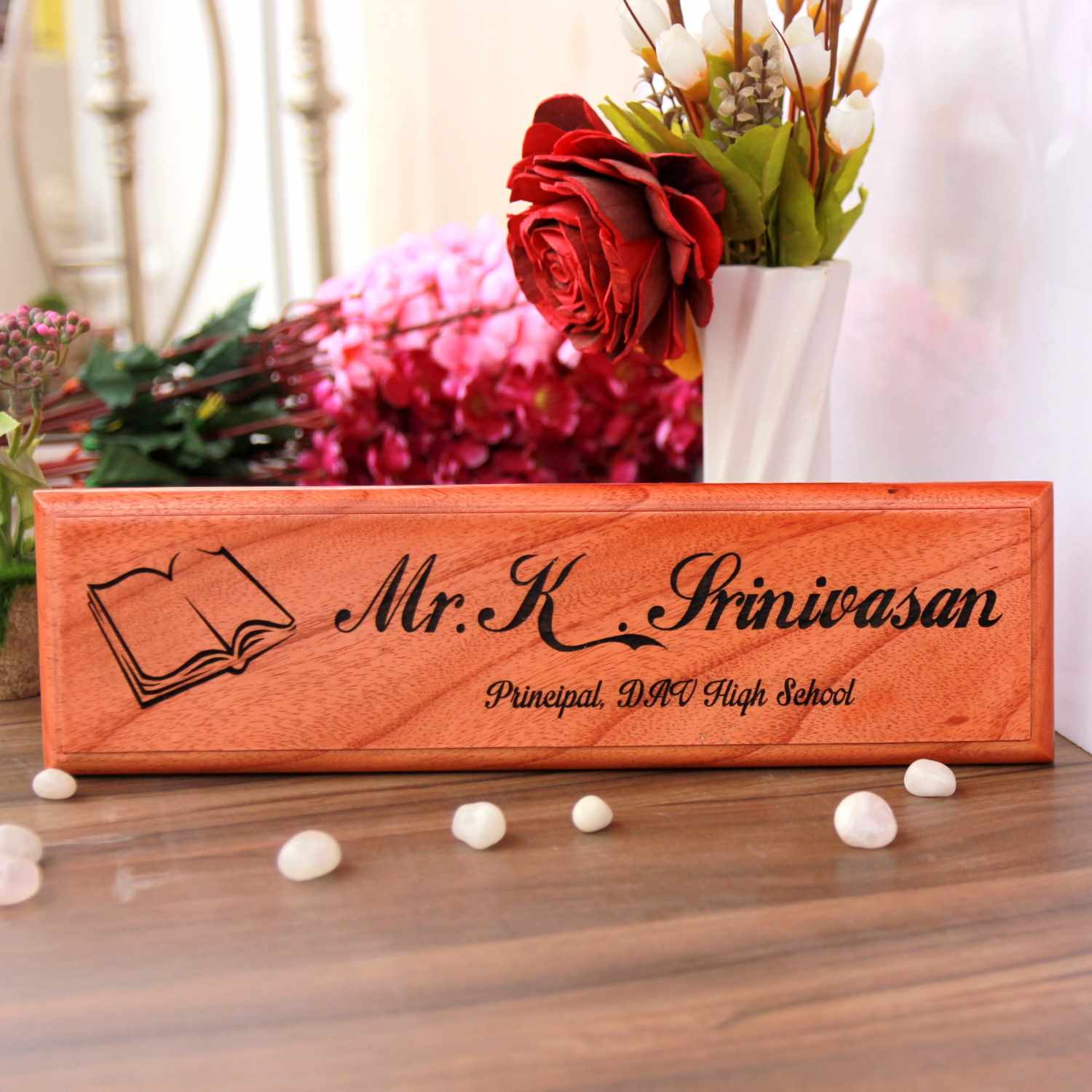 Personalized Wooden Nameplate for Teachers - Image 3