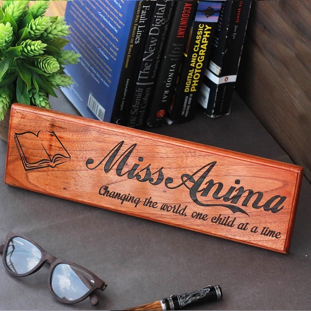 Personalized Wooden Nameplate for Teachers - Image 4