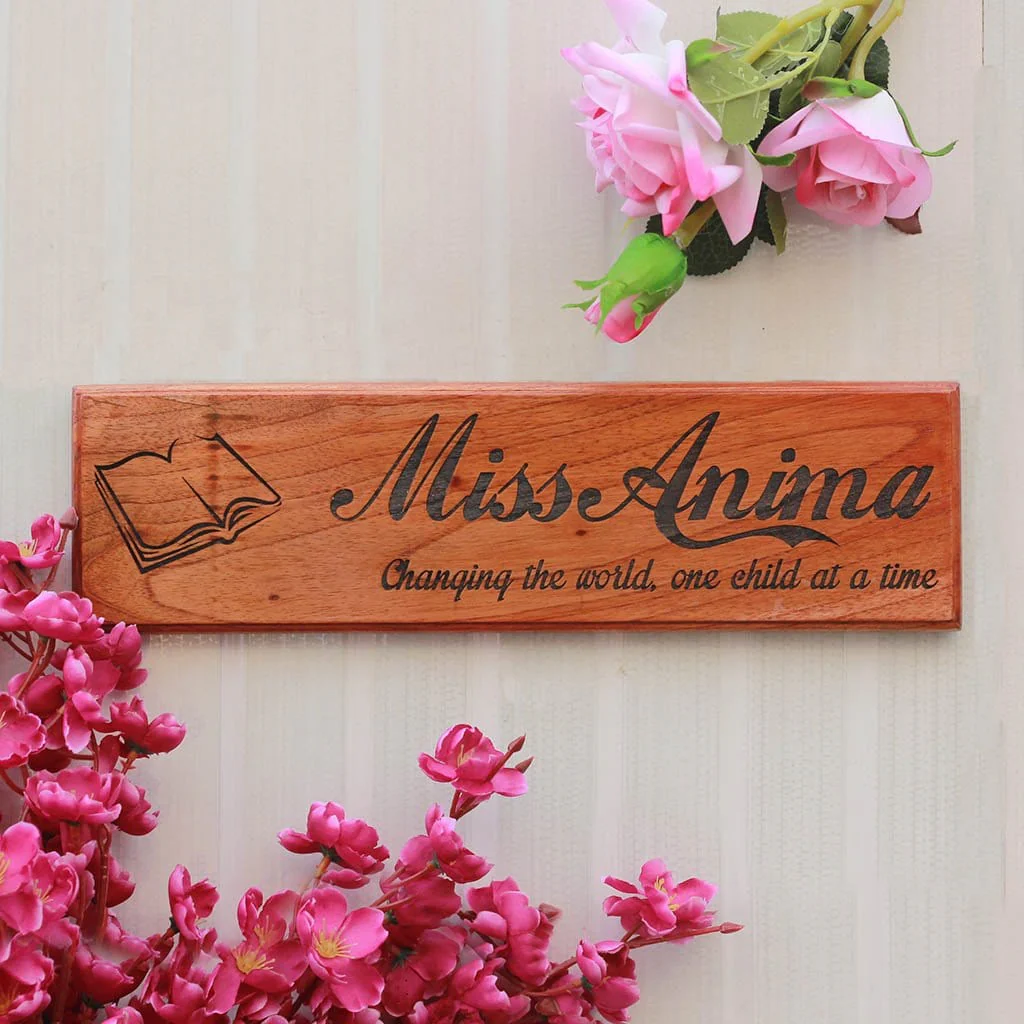 Personalized Wooden Nameplate for Teachers - Image 5