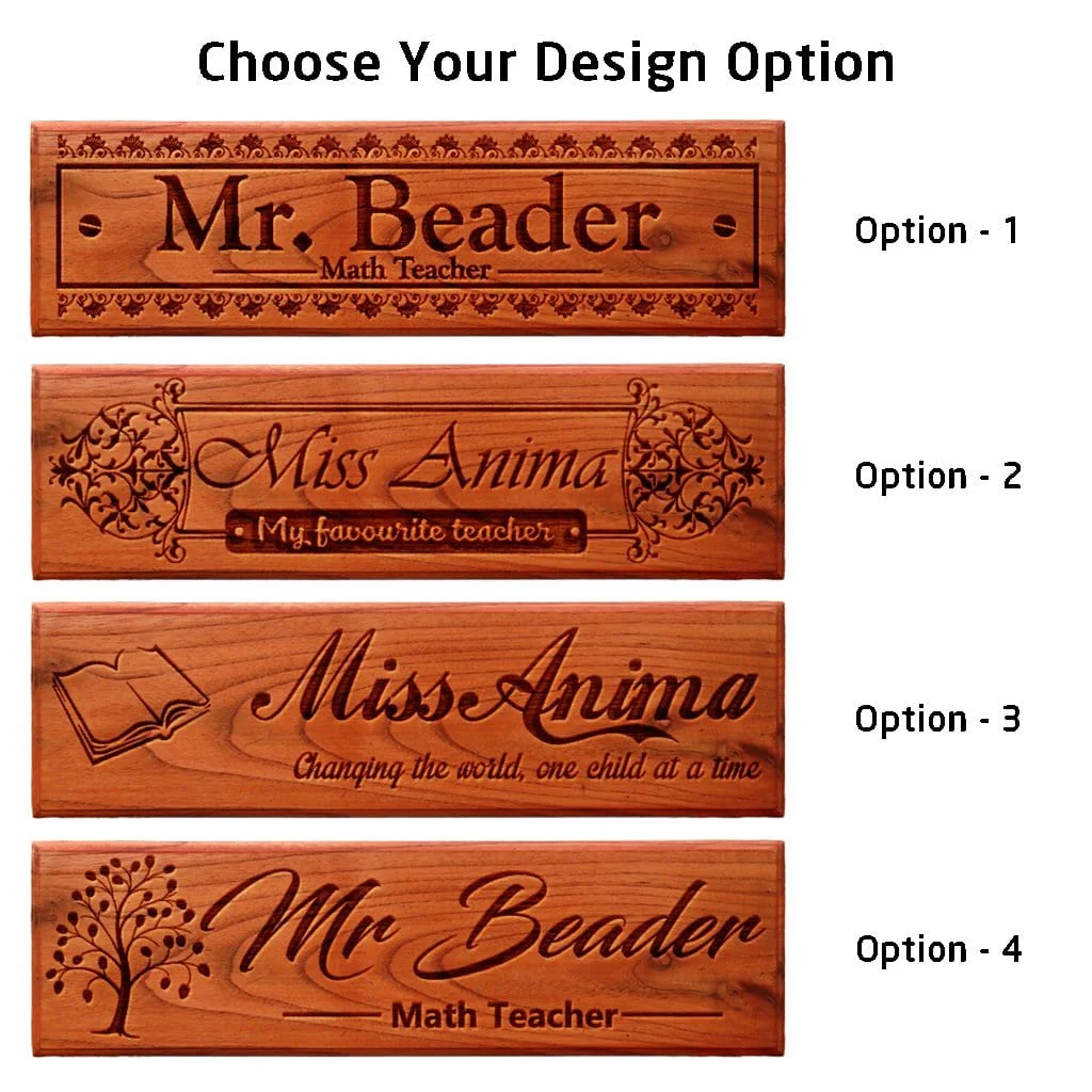 Personalized Wooden Nameplate for Teachers - Image 6