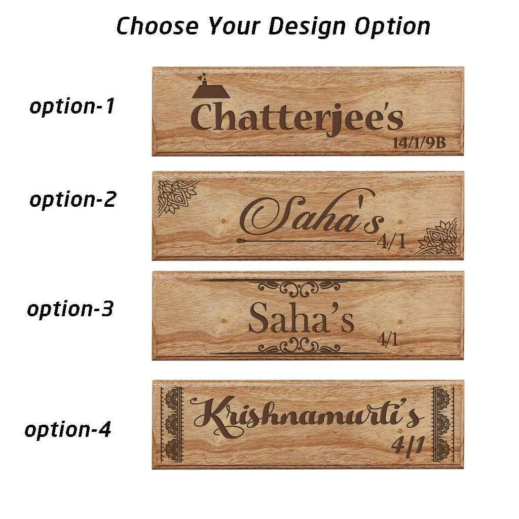 Personalized Wooden Nameplate with Family Name - Image 3
