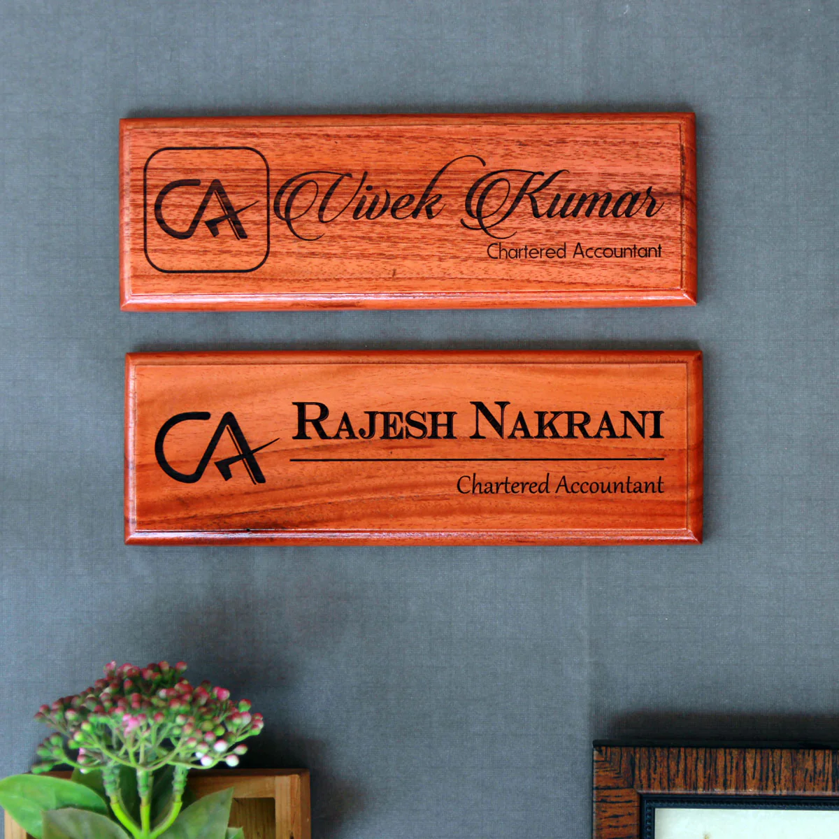Personalized Wooden Nameplates For Desk | Home Nameplate - Image 3