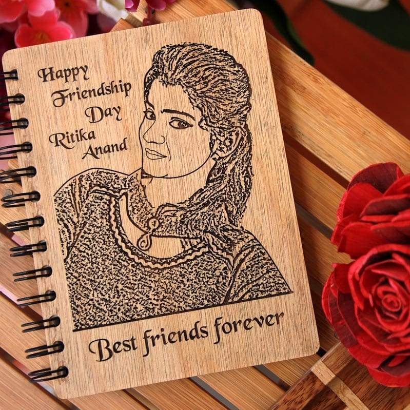 Personalized Wooden Notebook Celebrating Extraordinary Friendship - Image 2