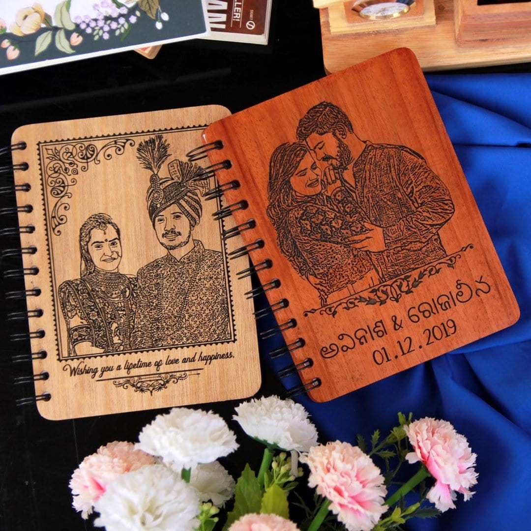 Personalized Wooden Notebook In The Language of Your Choice. - Image 2