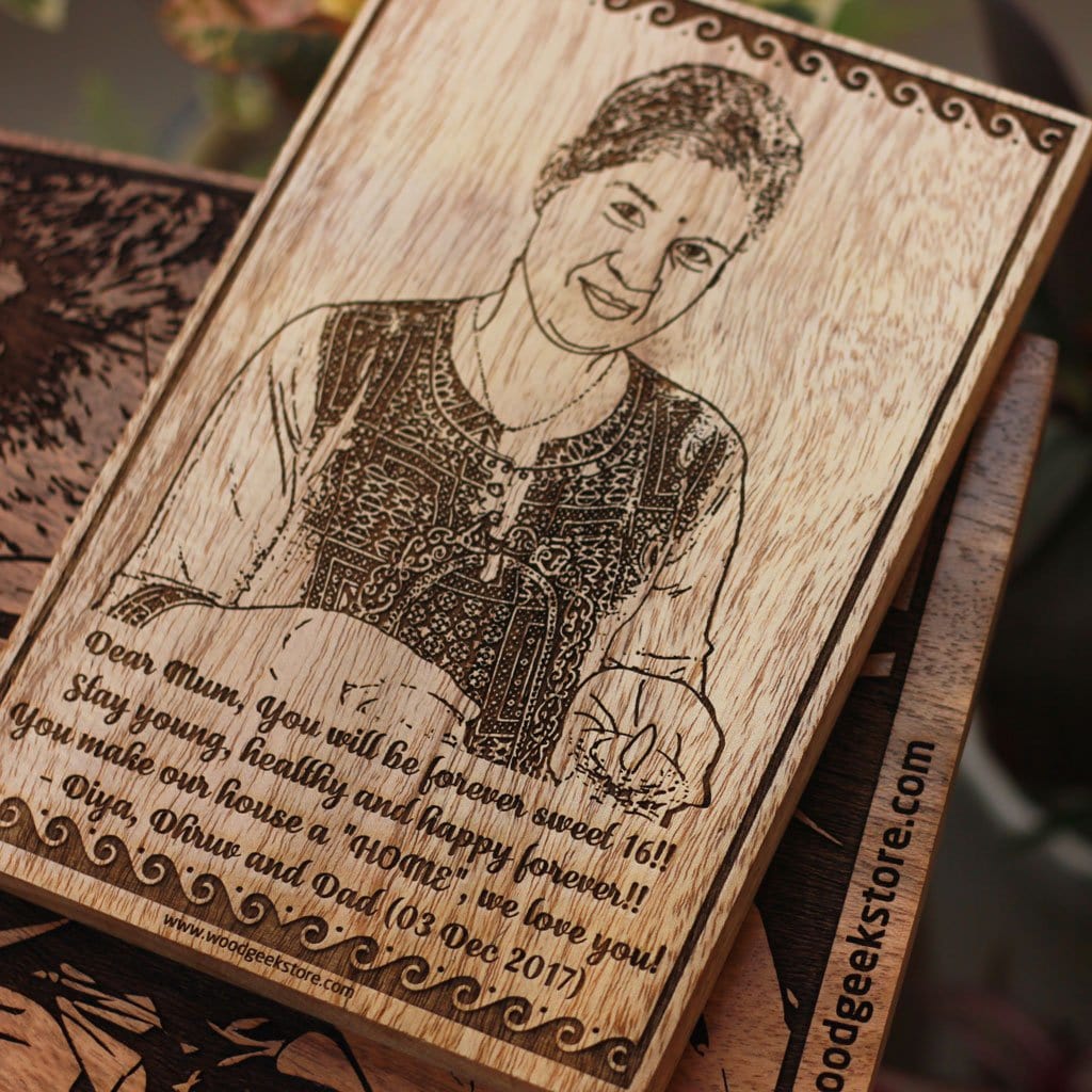 Birthday Gift For Mom | Custom Engraved Best Mom Wooden Frame - Image 5