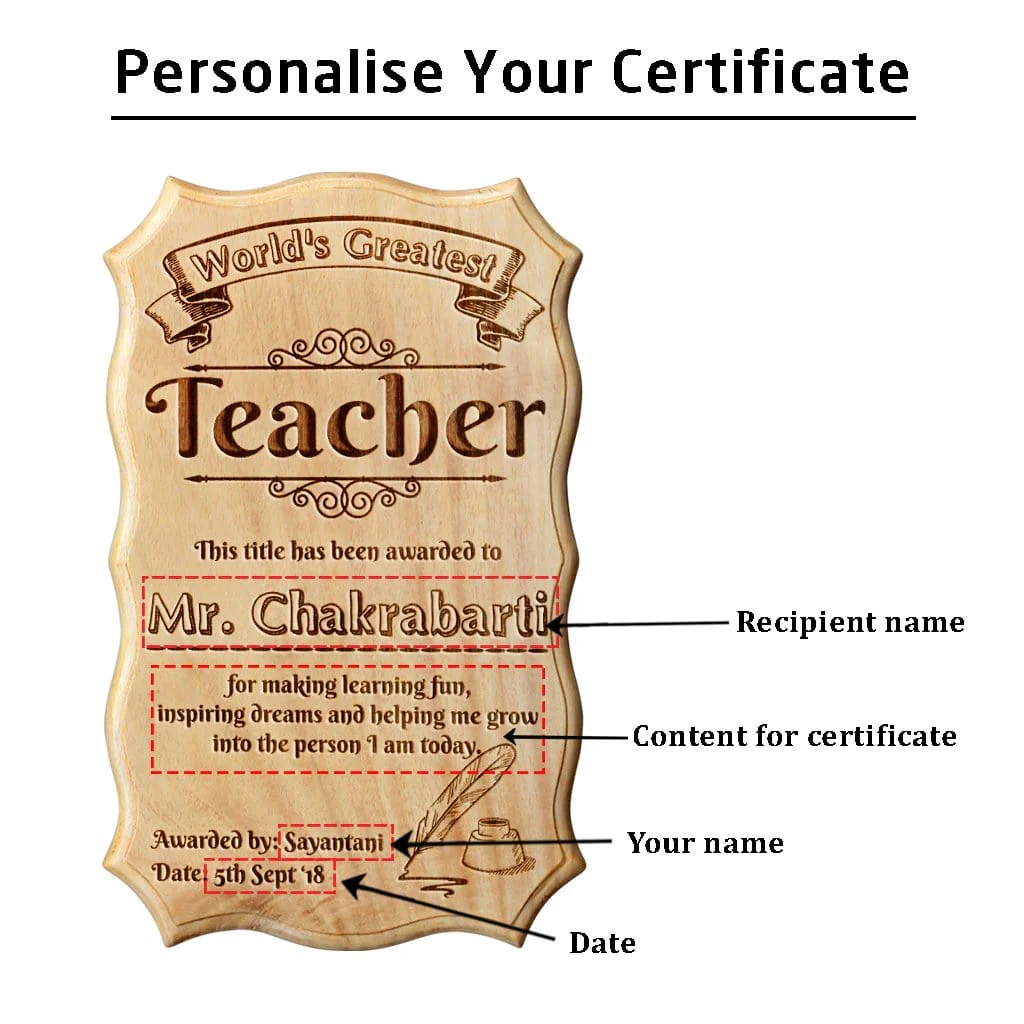 World's Greatest Teacher Certificate - Image 6