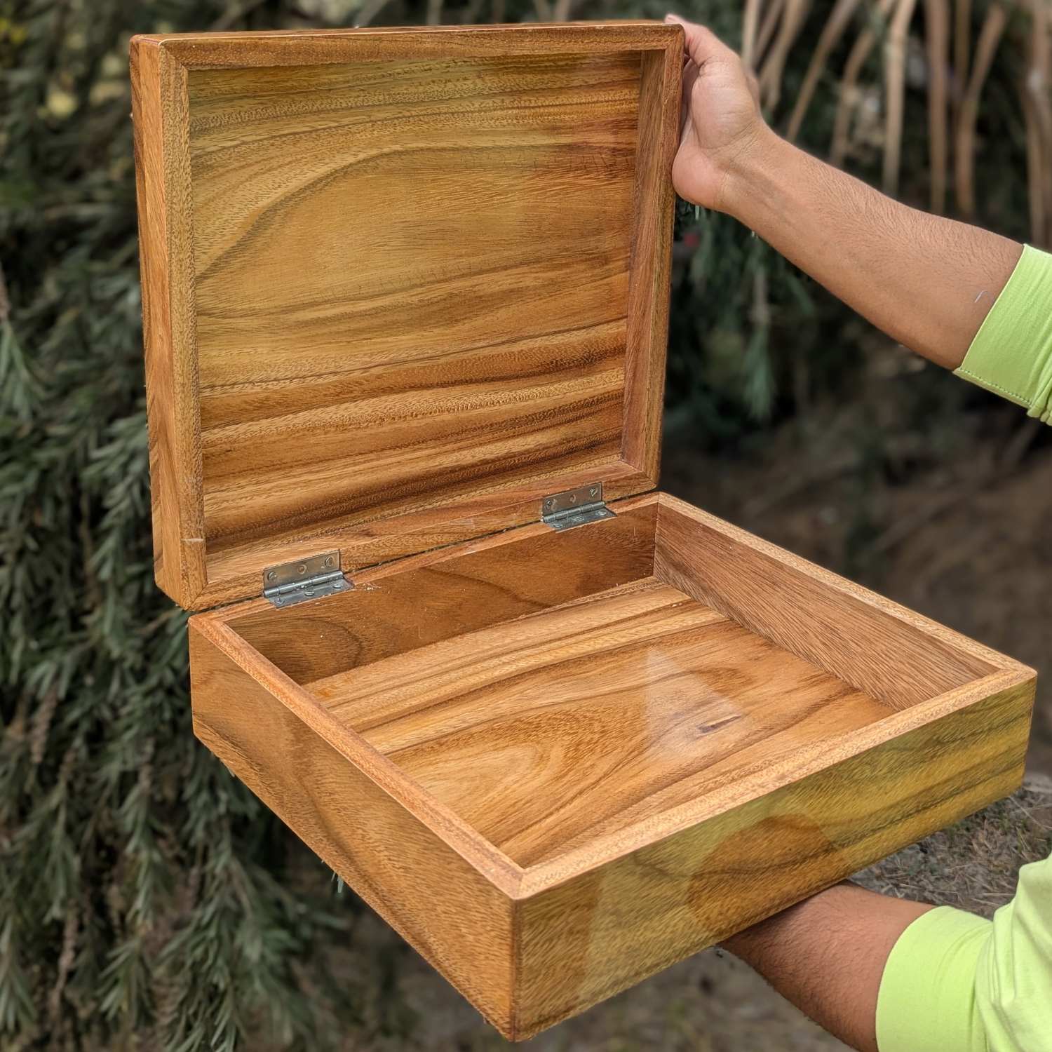 Premium Teak Wood Box With Custom Engraving | 14x14x4 inch - Image 4