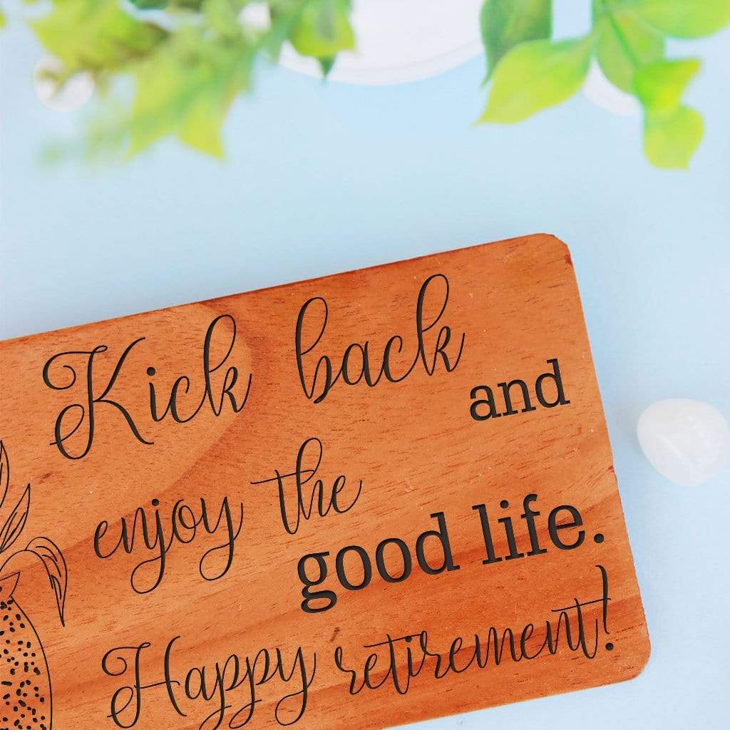 Retirement Card: Set Of Personalized Wooden Cards - Image 3
