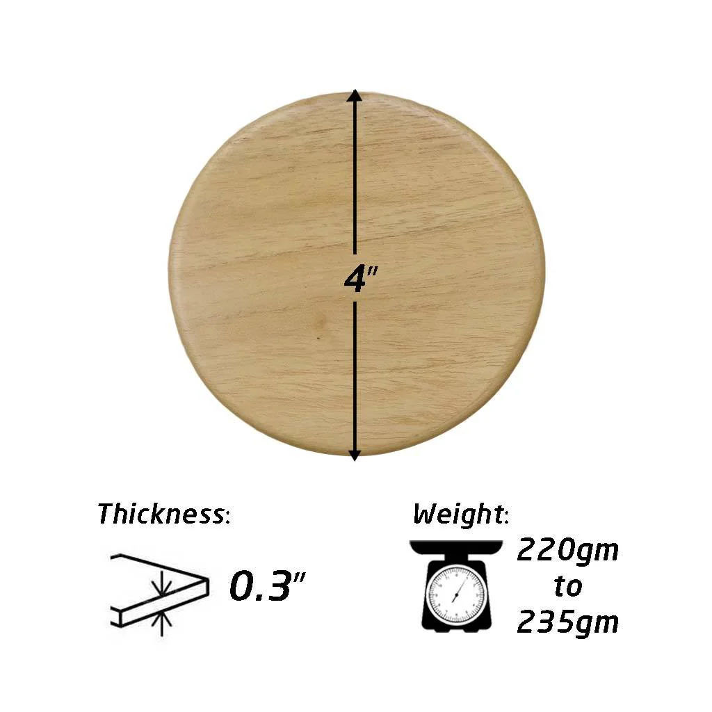 Round Wooden Coaster Set With Holder - Custom Coasters - Image 5
