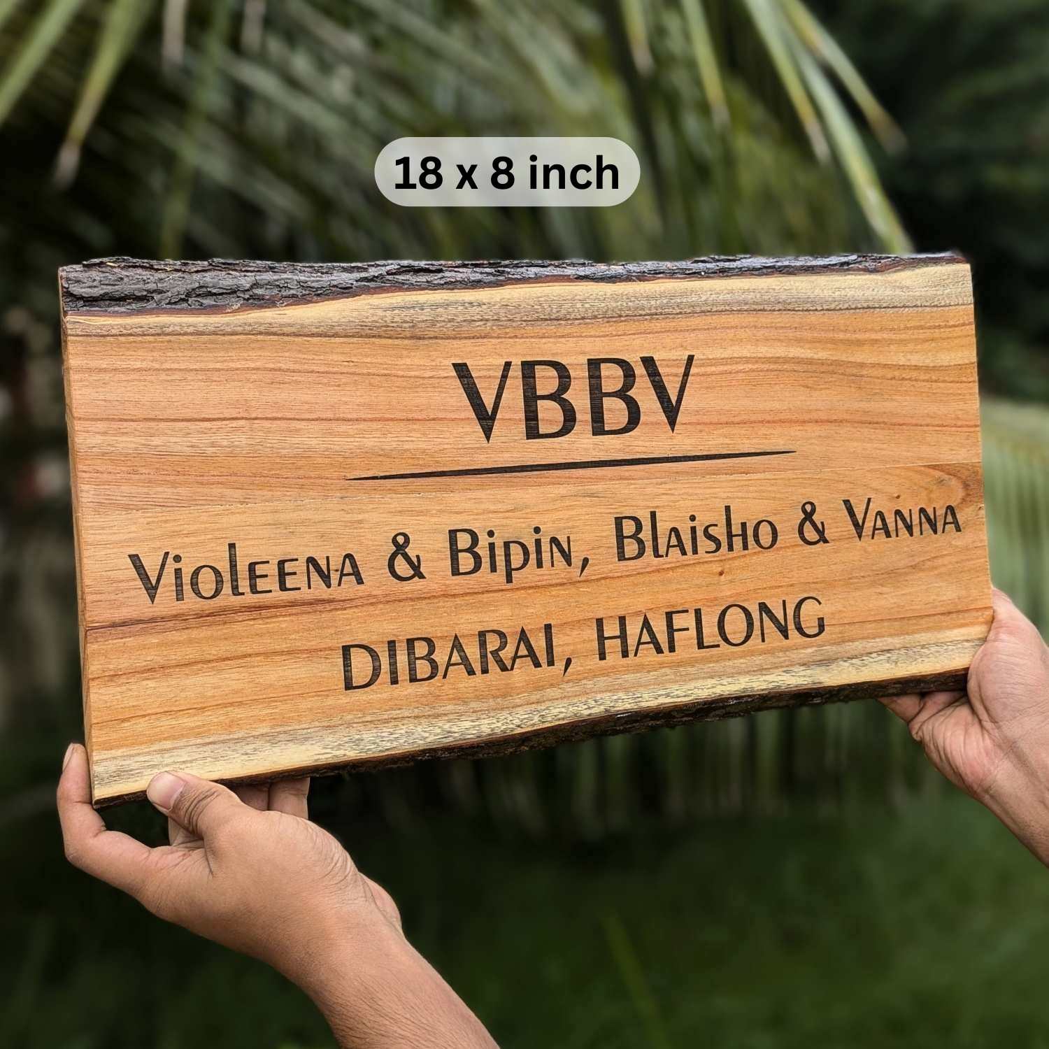 Rustic Rectangular Large Natural Wood Sign For Home | Custom Engraved - Image 11