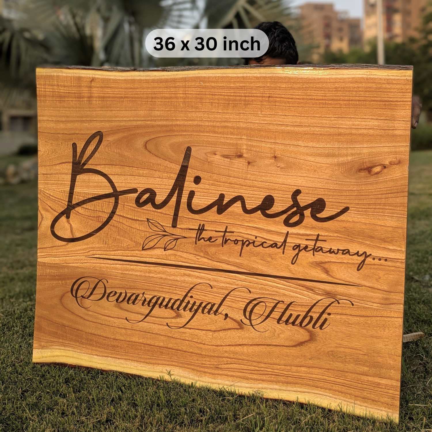 Rustic Rectangular Large Natural Wood Sign For Home | Custom Engraved - Image 13