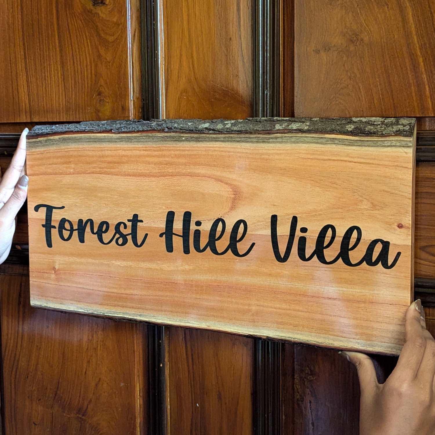 Rustic Rectangular Large Natural Wood Sign For Home | Custom Engraved - Image 18