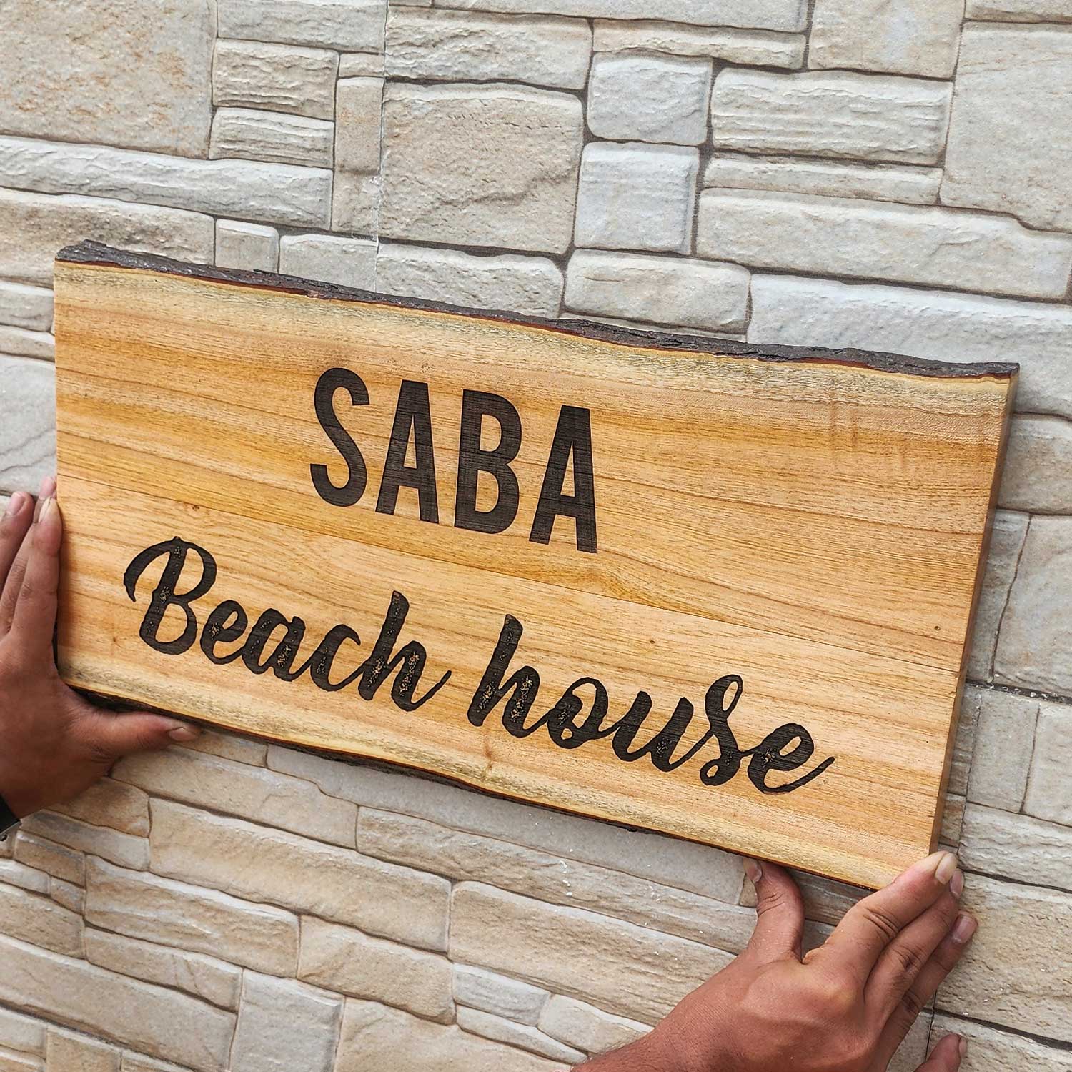 Rustic Rectangular Large Natural Wood Sign For Home | Custom Engraved - Image 19