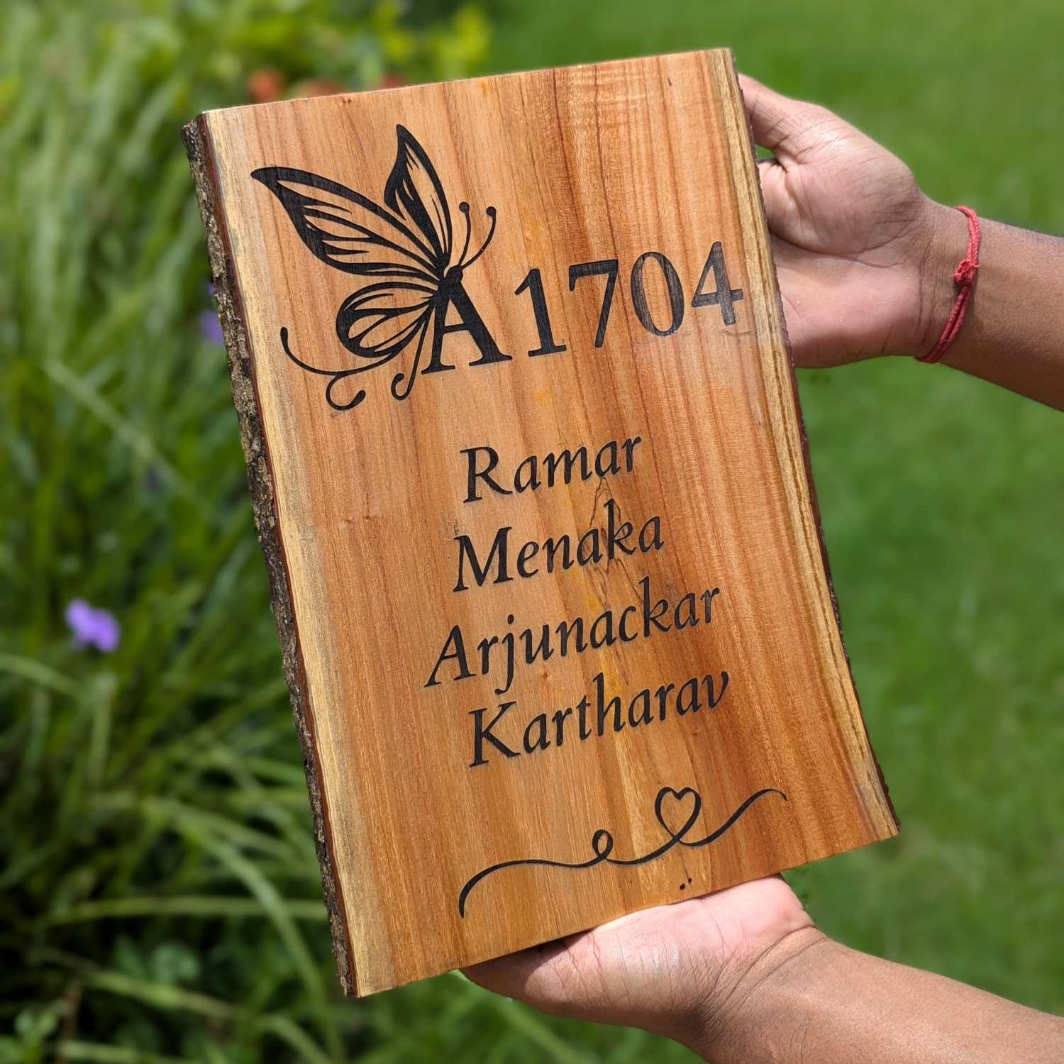 Rustic Rectangular Large Natural Wood Sign For Home | Custom Engraved - Image 4