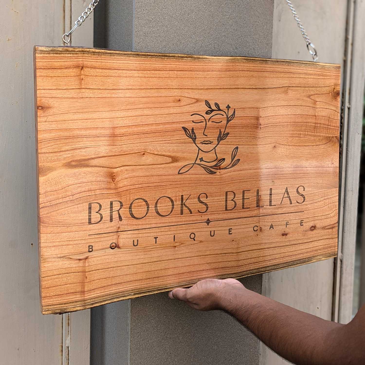 Rustic Rectangular Large Natural Wood Sign For Home | Custom Engraved - Image 6