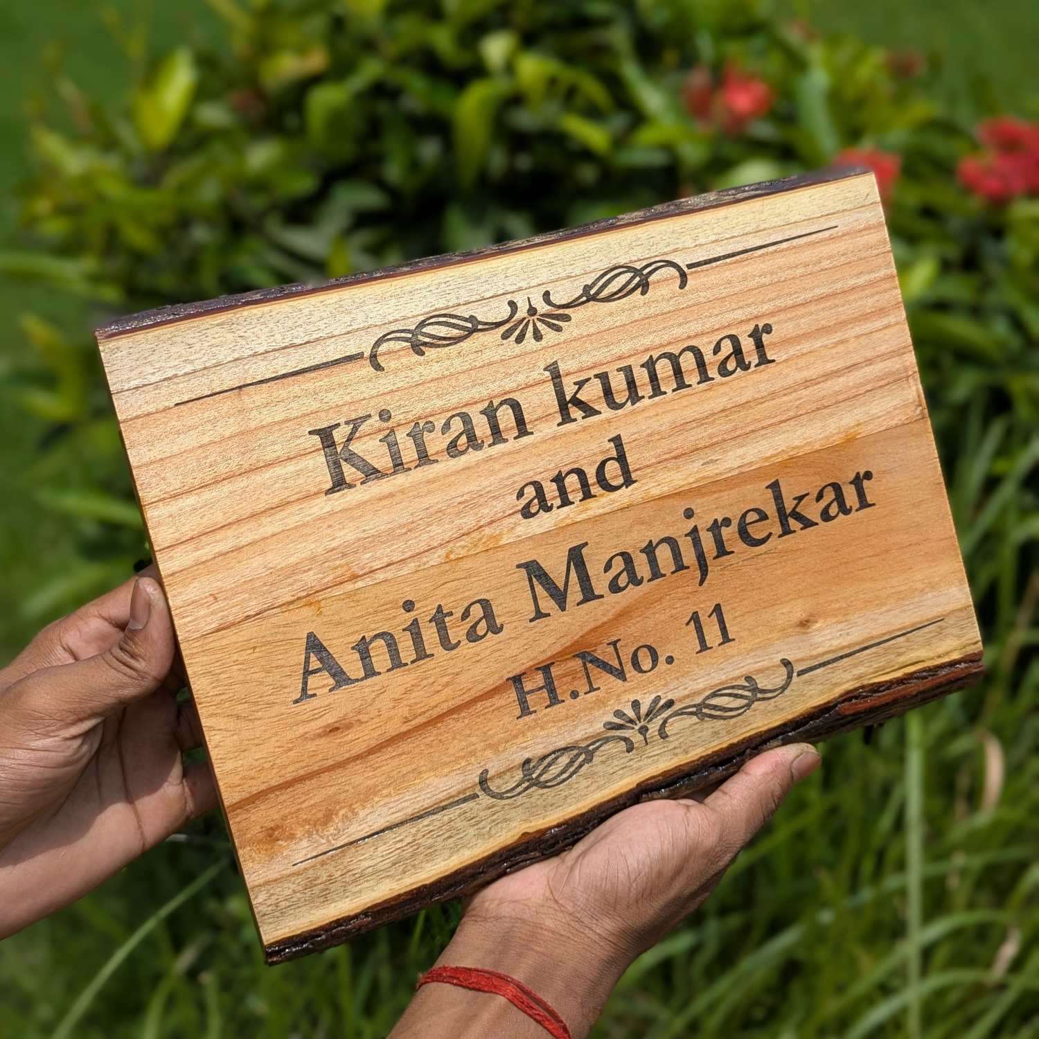 Rustic Rectangular Large Natural Wood Sign For Home | Custom Engraved - Image 8