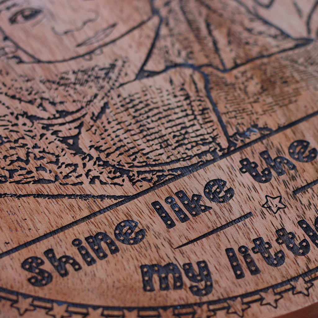 Shine Like The Stars, My Little One Engraved Wooden Frame - Image 4