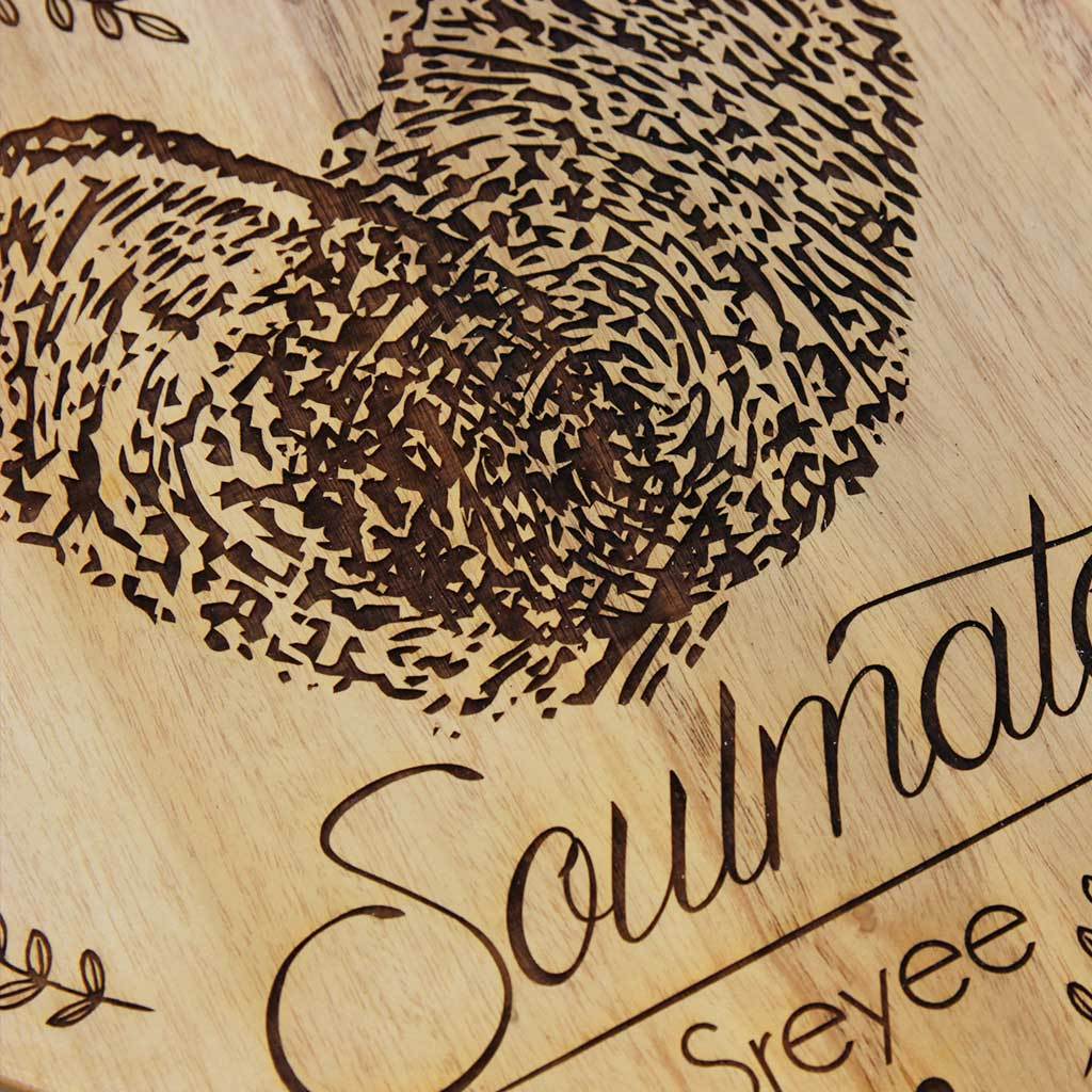 Soulmates Custom Engraved Wooden Frame - Image 3