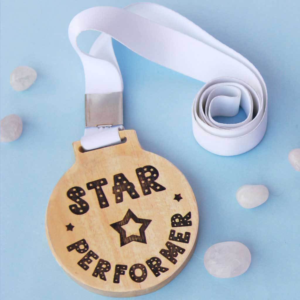 Star Performer Wooden Medal