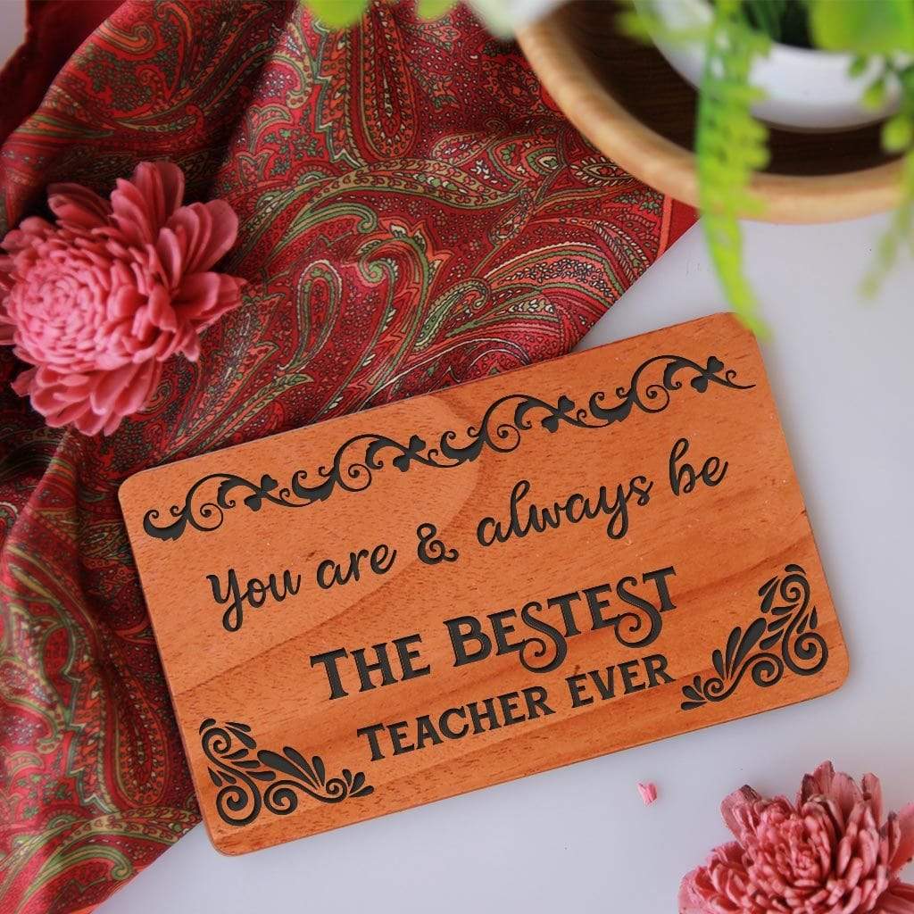 Wooden Cards for Teachers : Set of Custom Greeting Cards for Teachers - Image 3