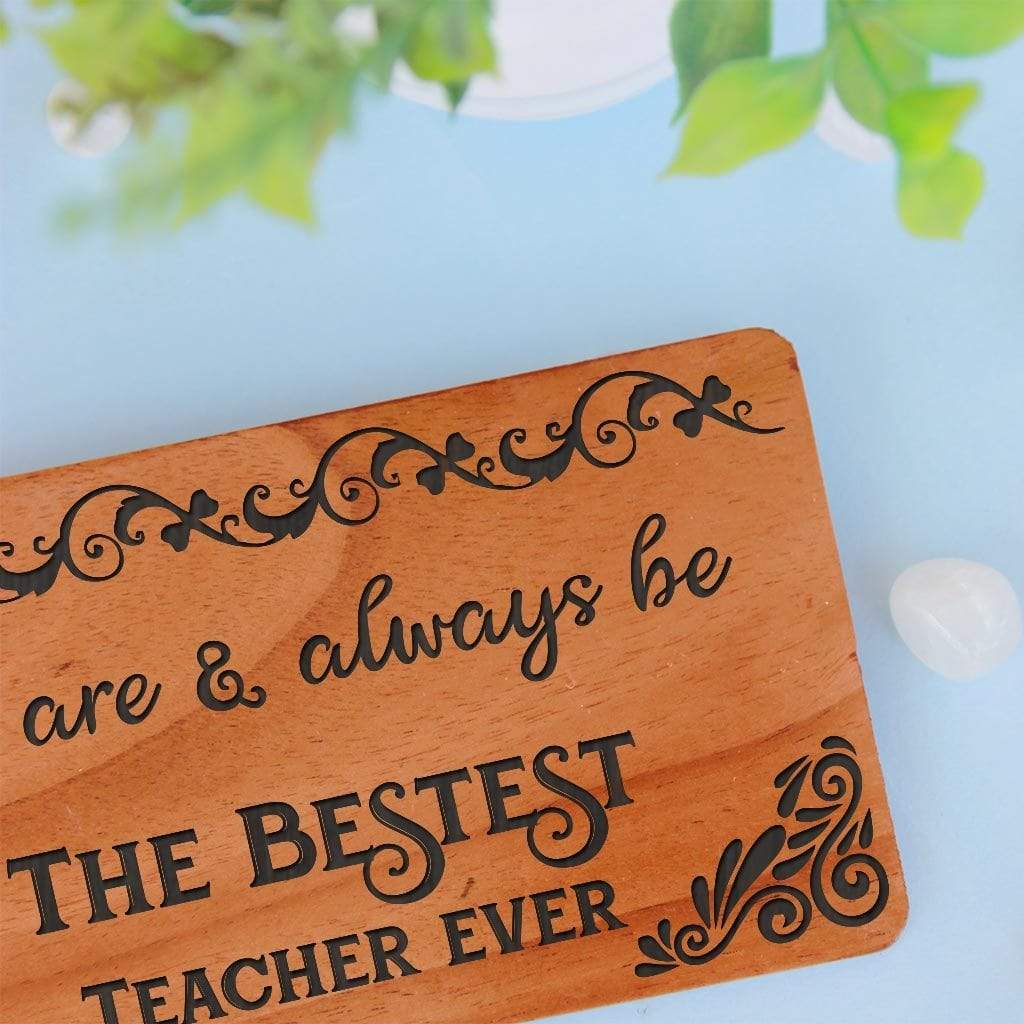 Wooden Cards for Teachers : Set of Custom Greeting Cards for Teachers - Image 4