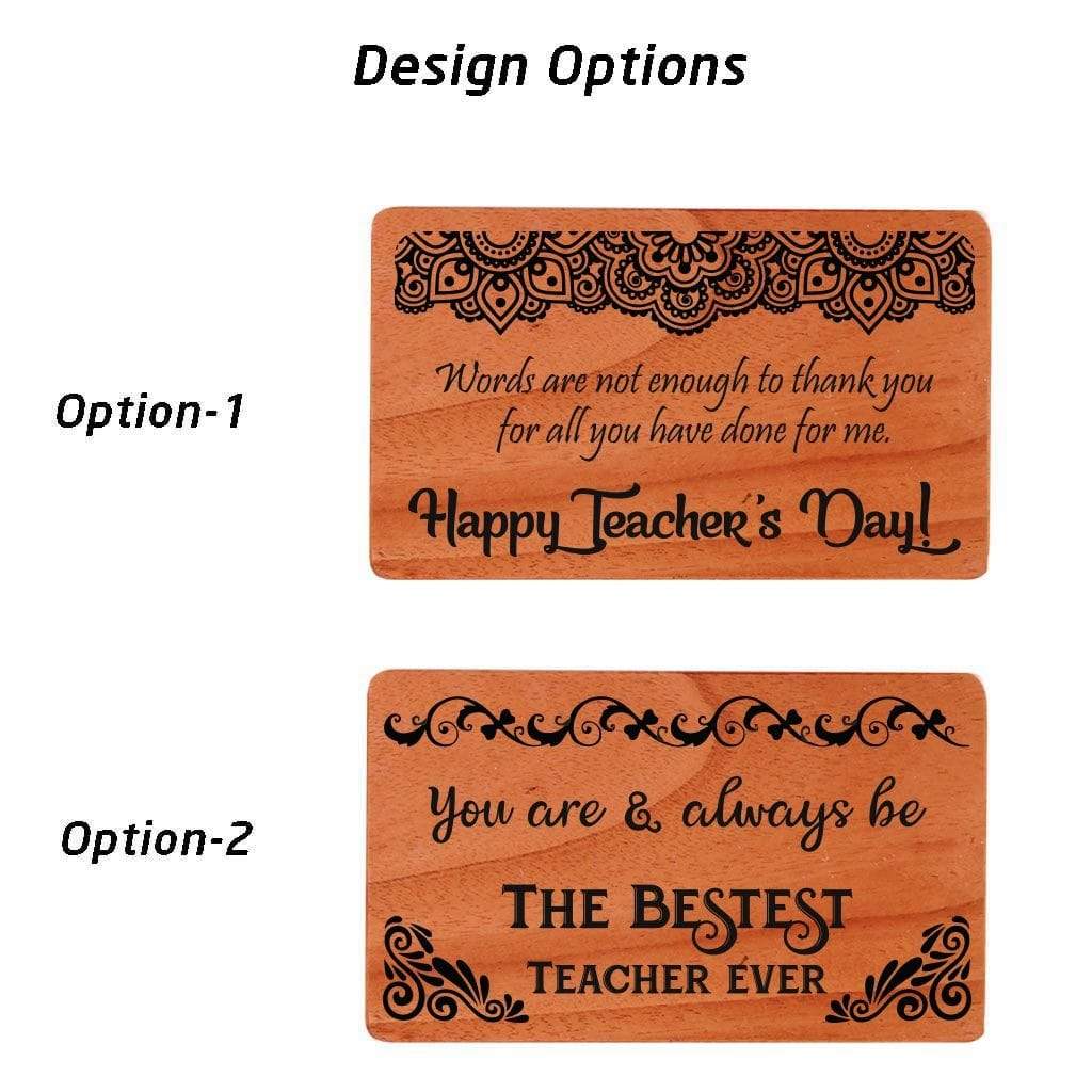 Wooden Cards for Teachers : Set of Custom Greeting Cards for Teachers - Image 5
