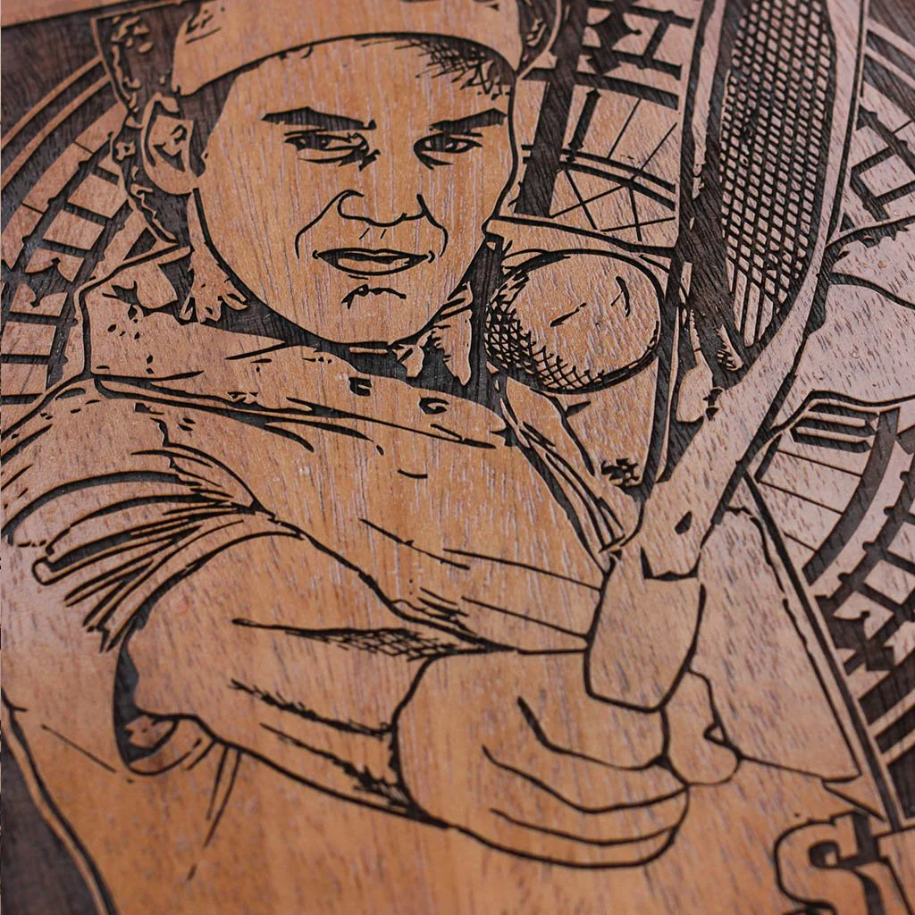 Roger Federer Carved Wooden Poster - Image 3