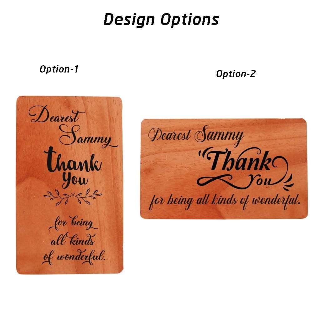 Thank You Cards - Set Of Wooden Cards Engraved With Thank You Note - Image 4