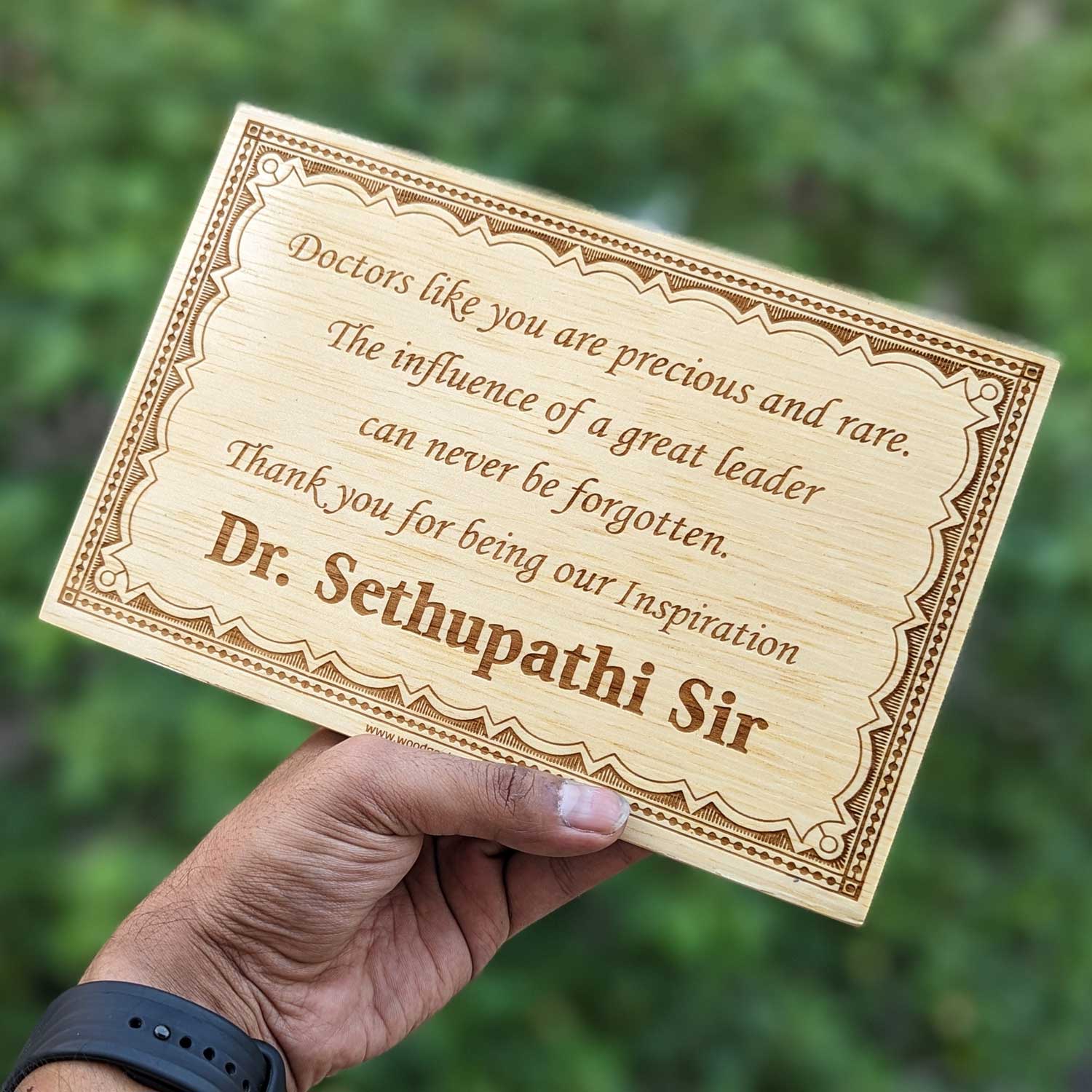 Thank You Gift Engraved Wooden Plaque | Personalized Appreciation for Mentor, Teacher, or Leader - Image 2