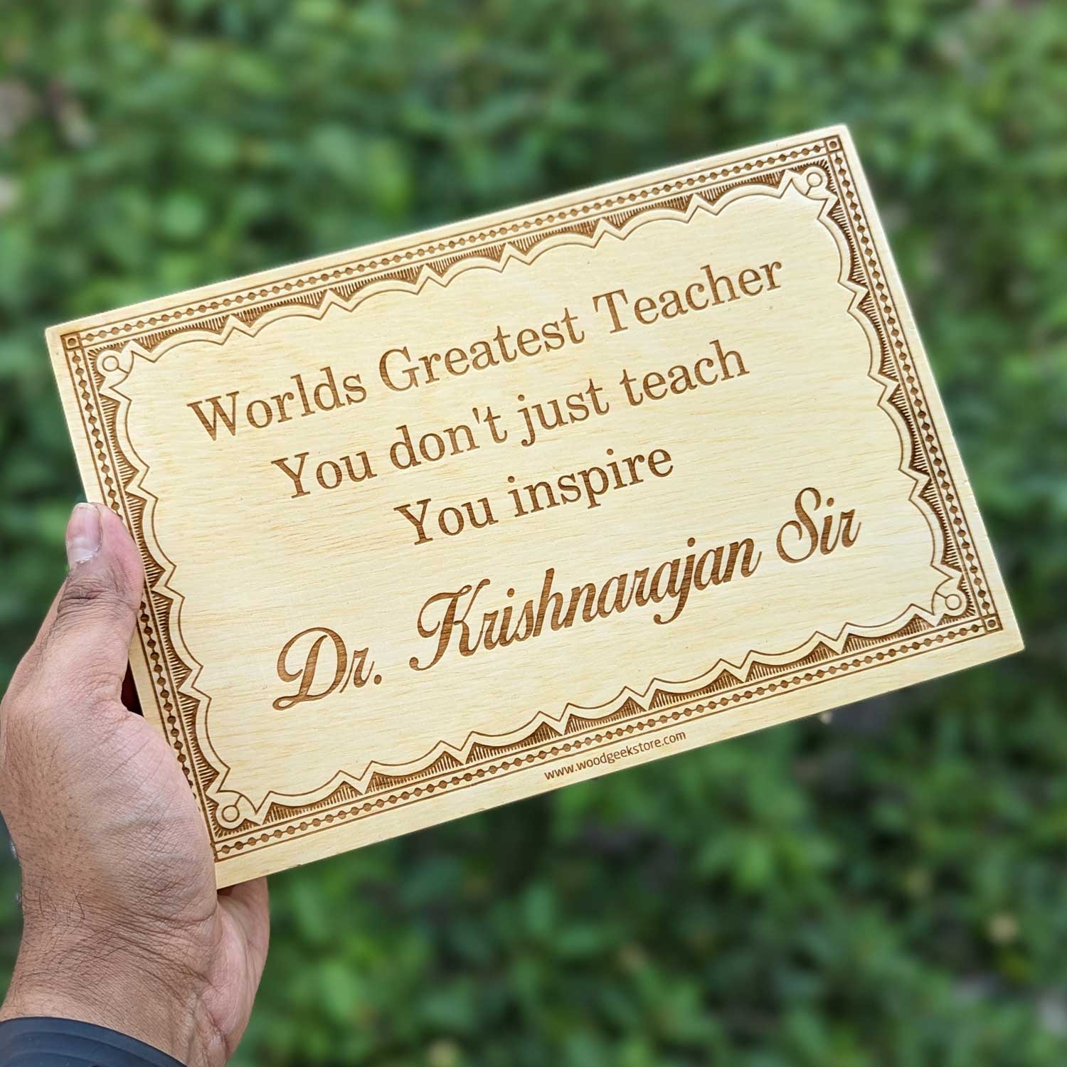 Thank You Gift Engraved Wooden Plaque | Personalized Appreciation for Mentor, Teacher, or Leader - Image 3