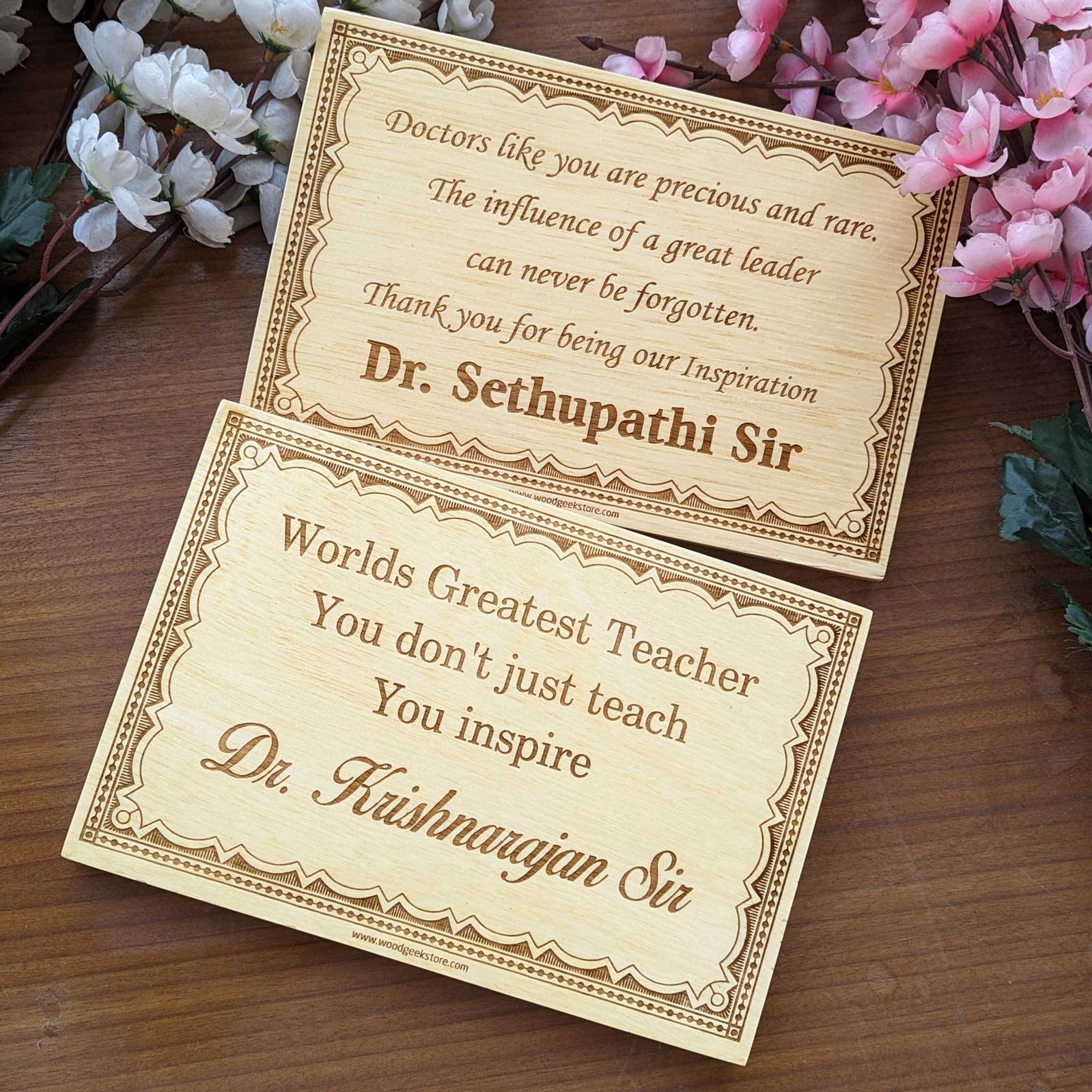 Thank You Gift Engraved Wooden Plaque | Personalized Appreciation for Mentor, Teacher, or Leader - Image 4