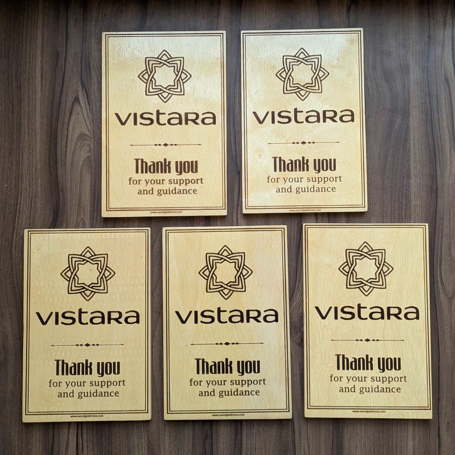 Custom Engraved Wooden Thank You Plaque | Corporate Appreciation Gift - Image 2