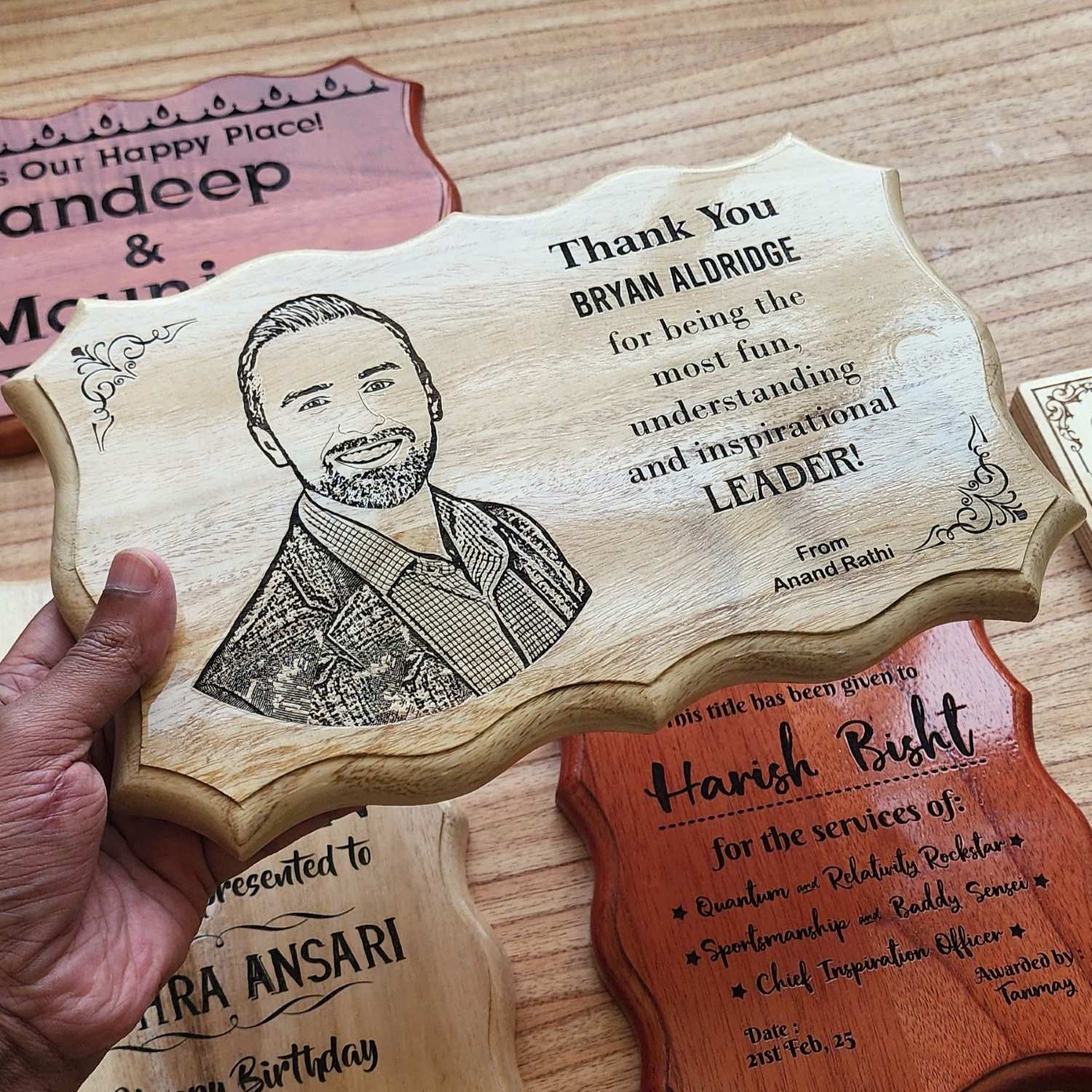 Thank You Gift For Colleagues & Team | Engraved Wooden Corporate Gift - Image 4