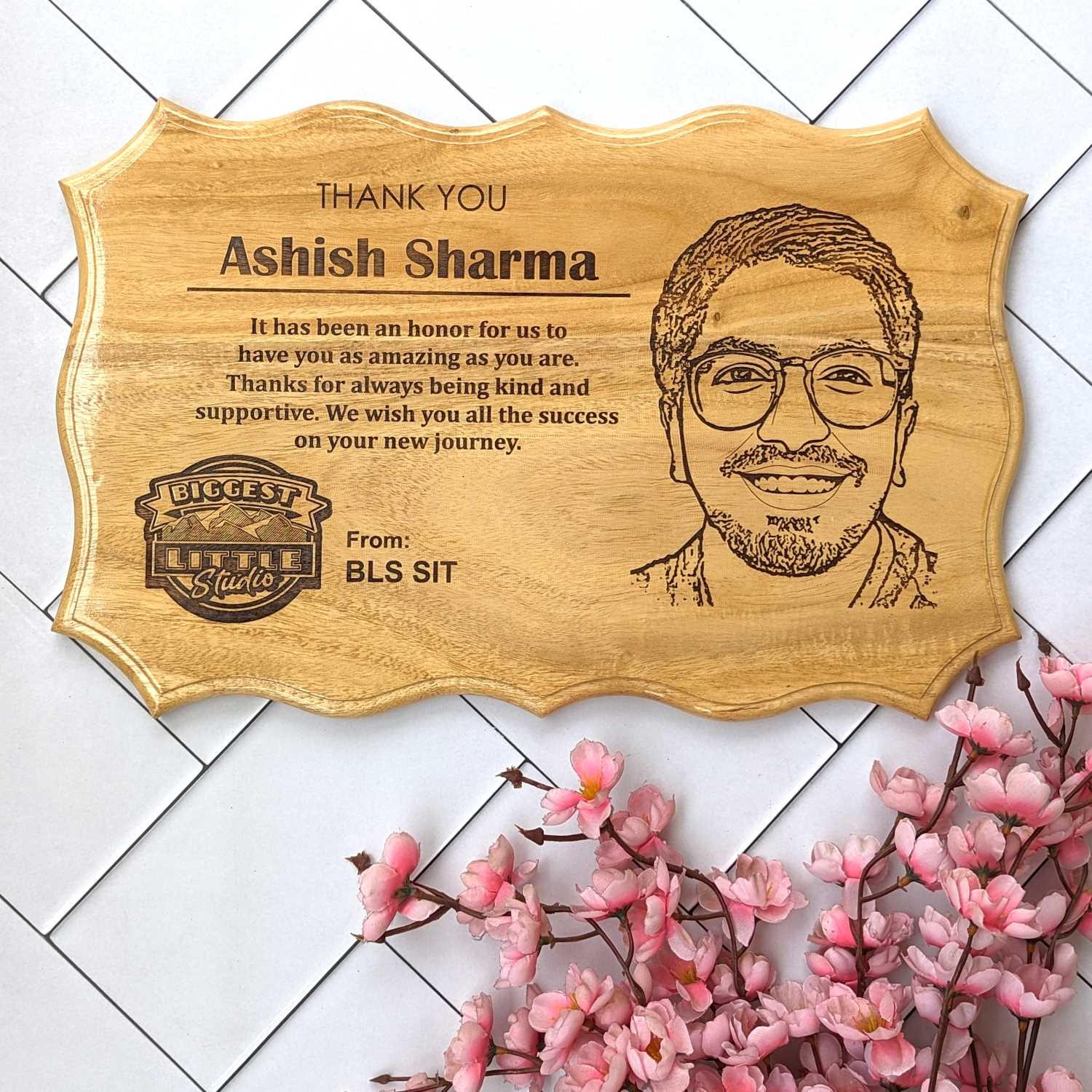 Thank You Gift For Colleagues & Team | Engraved Wooden Corporate Gift - Image 5