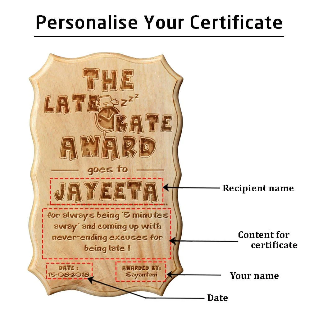 The Always Late Funny Award Certificate - Image 4