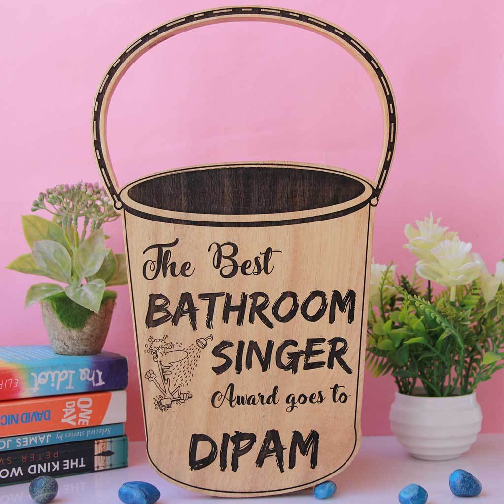 Best Bathroom Singer Wooden Bucket Trophy