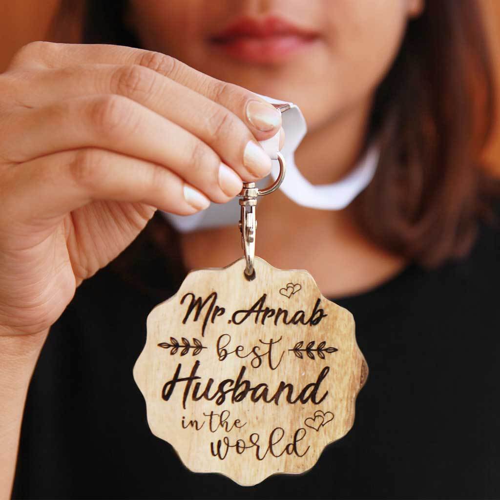 Best Husband In The World Wooden Medal - Image 2