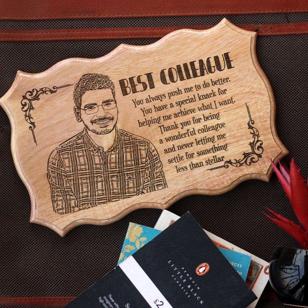 The Best Office Colleague -Personalized Wooden Certificate