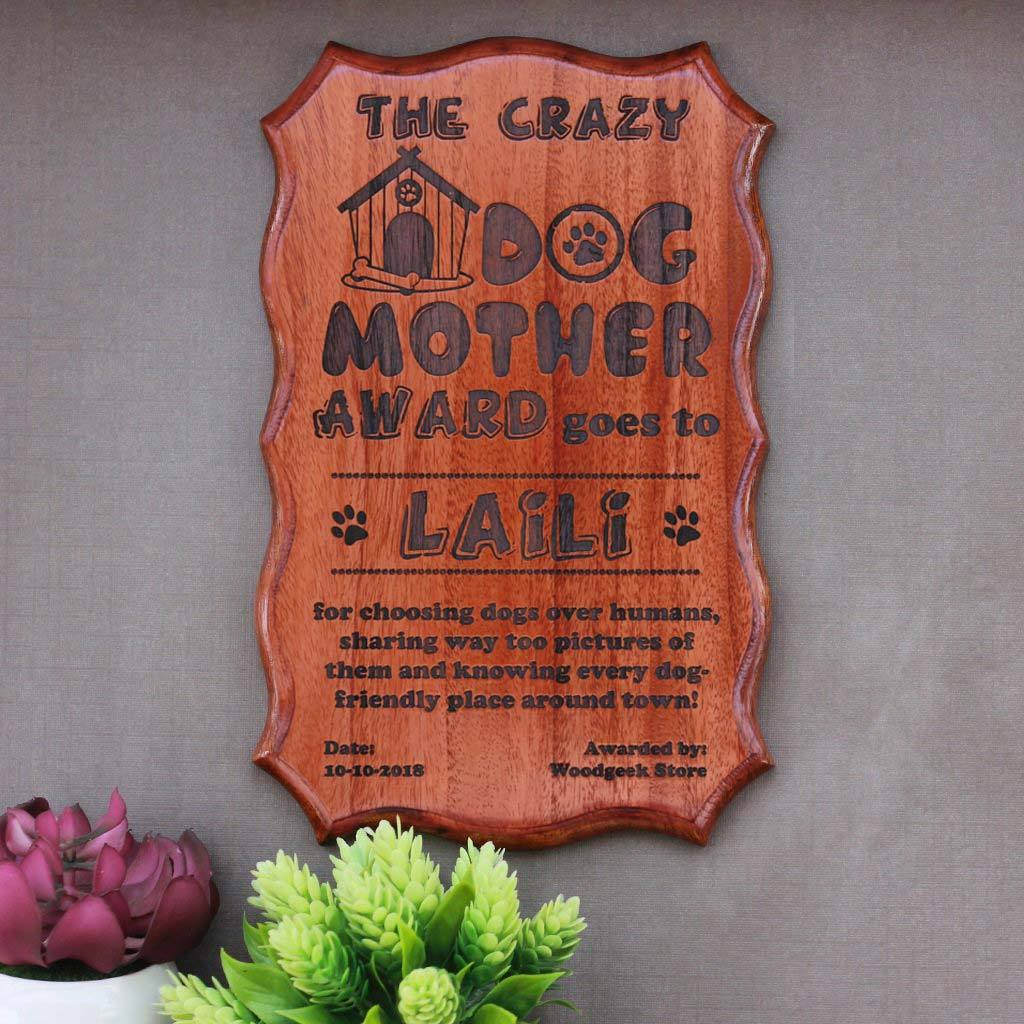 The Crazy Dog Mother / Lover Funny Recognition Award - Image 2