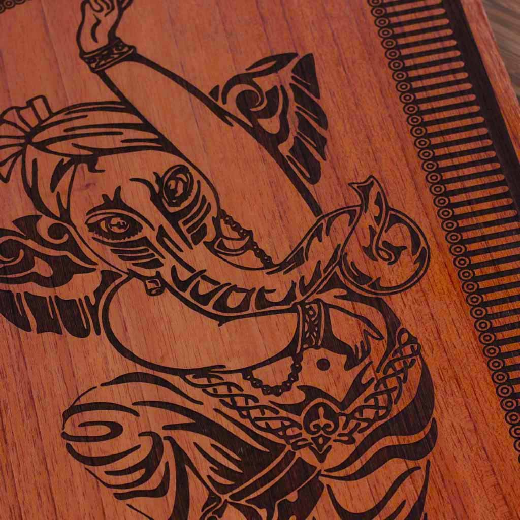 The Dancing Ganesha Carved Wooden Poster - Image 5